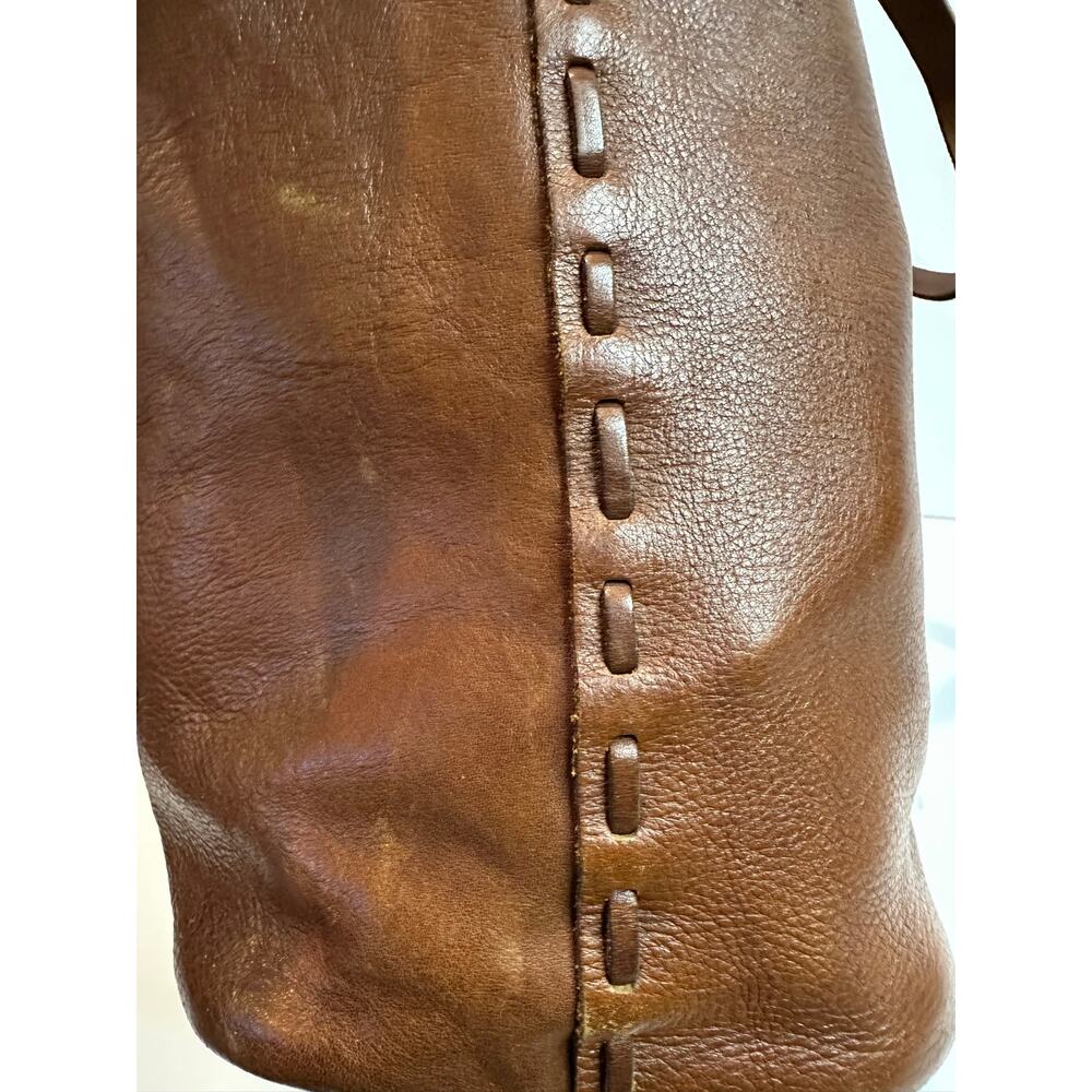 Madewell Marin Slouchy Leather Tote Bag Brown 14x15x7 Minimalist Everyday Bag - Picture 12 of 15